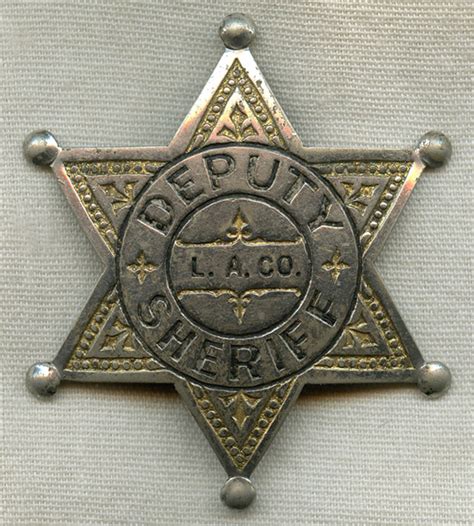 00 Great Ca 1915 Los Angeles County CA Bear Top Deputy Sheriff Badge # 4399 by Chipron Item: pdgca04399la $1,175. . Antique sheriff badges for sale